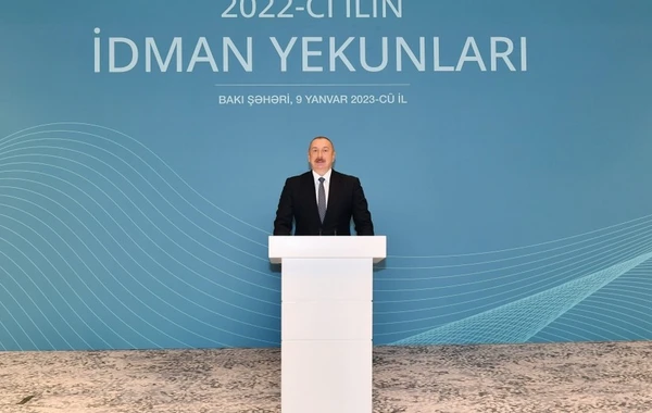 Prezident İlham Əliyev ötən ilin idman yekunlarına həsr olunan mərasimdə iştirak edib - FOTO - YENİLƏNİB