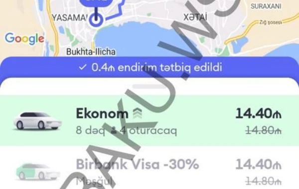 Qarlı hava taksilərin qiymətini kəskin qaldırdı - 3 manatdan, 18 manata - FOTO