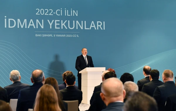 Prezident İlham Əliyev ötən ilin idman yekunlarına həsr olunan mərasimdə iştirak edib - FOTO - YENİLƏNİB