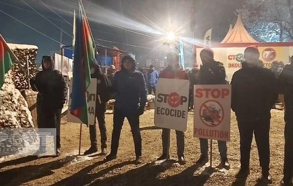 Havanın soyuq olmasına baxmayaraq, Xankəndi-Laçın yolunda aksiya davam edir - FOTO