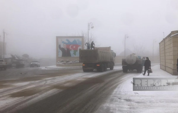 Şaxtalı hava səbəbindən bir sıra problem yaranıb - FOTO