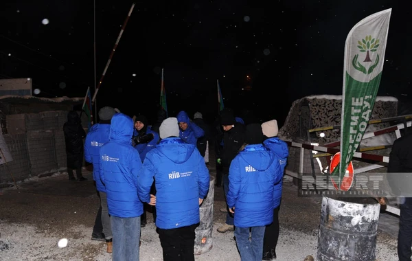 Xankəndi-Laçın yolunda aksiya şaxtalı havada da fasiləsiz davam edir - FOTO