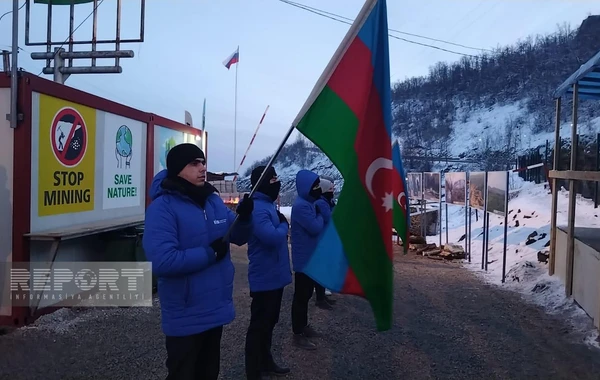 Акция протеста на дороге Ханкенди-Лачын продолжается уже 35 дней - ФОТО