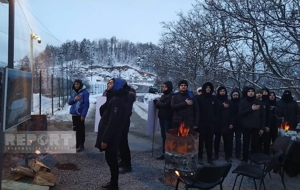 Акция протеста на дороге Ханкенди-Лачын продолжается уже 35 дней - ФОТО