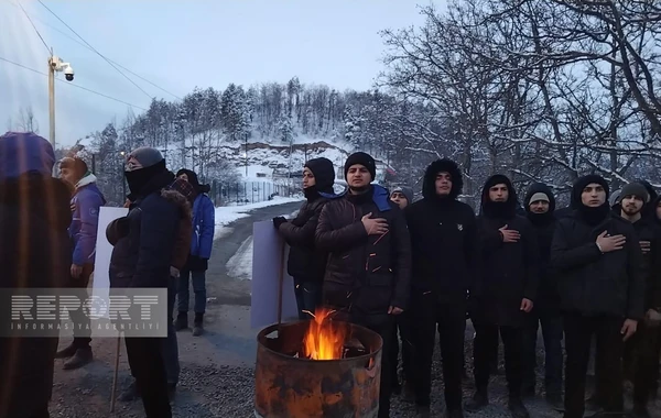 Акция протеста на дороге Ханкенди-Лачын продолжается уже 35 дней - ФОТО