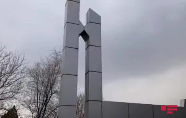 Naxçıvanda inşa edilən bu abidə sökülüb - FOTO