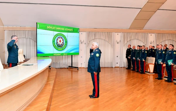 Dövlət Sərhəd Xidmətinin rəisi Elçin Quliyev hesabat verib - FOTO