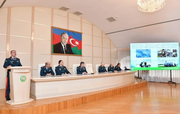 Dövlət Sərhəd Xidmətinin rəisi Elçin Quliyev hesabat verib - FOTO