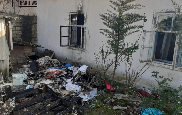 Azərbaycanda daha bir şəhid ailəsinin evi yanaraq kül oldu - FOTO/VİDEO
