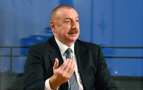 Prezident İlham Əliyev Davosda Çinin CGTN televiziya kanalına müsahibə verib - FOTO