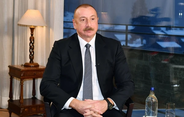 Prezident İlham Əliyev Davosda Çinin CGTN televiziya kanalına müsahibə verib - FOTO