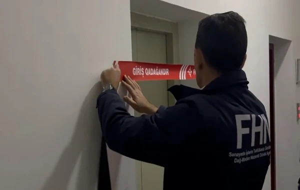 Bakıda yaşayış binasında qəzalı liftin fəaliyyəti dayandırıldı - FOTO/VİDEO