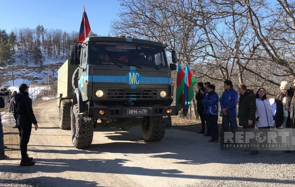Bu gün Xankəndidən Laçına sülhməramlıların 35 avtomobili maneəsiz keçib - FOTO - YENİLƏNİB