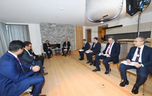 İlham Əliyev Davosda “Adani Group” şirkətinin təsisçisi və sədri ilə görüşüb - YENİLƏNİB - FOTO