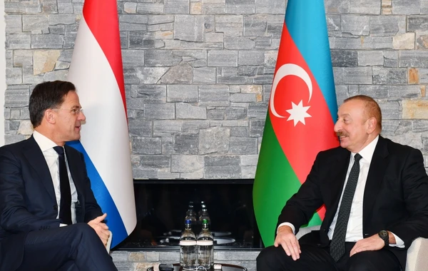 Prezident İlham Əliyev Davosda Niderland Krallığının Baş naziri ilə görüşüb - FOTO - YENİLƏNİB