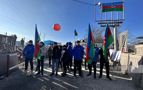 Акция протеста на дороге Ханкенди-Лачын продолжается 44 дня - ФОТО