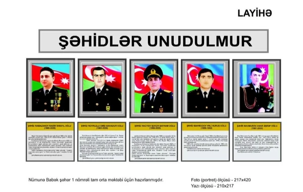 Naxçıvan məktəblərində “Şəhidlər unudulmur” və “Zəfər tariximiz” guşələri yaradılır - FOTO