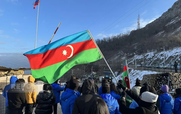 Акция протеста на дороге Ханкенди-Лачын продолжается 46-й день - ФОТО