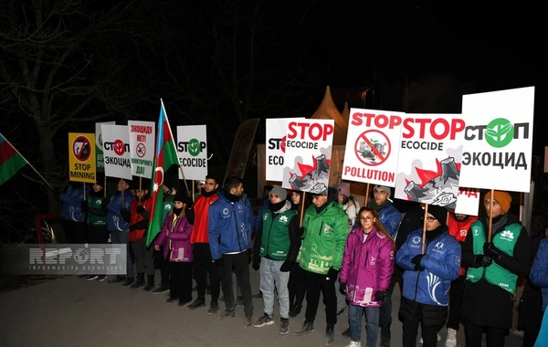 Xankəndi-Laçın yolu: etirazçılar dünya ictimaiyyətini ekologiyanı qorumağa çağırırlar - FOTO