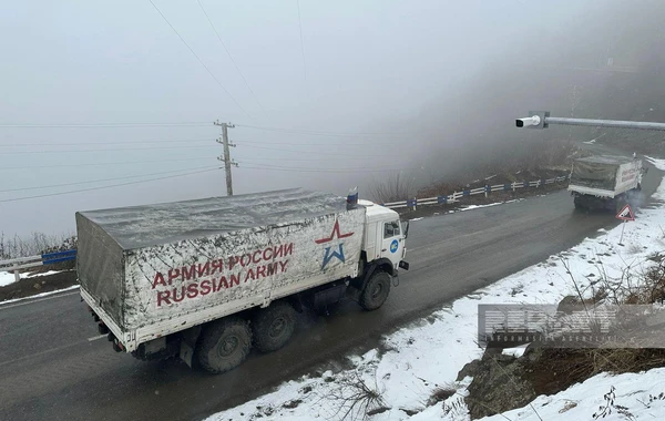 Сегодня по дороге Ханкенди-Лачын беспрепятственно проехали 57 автомобилей миротворцев - ОБНОВЛЕНО + ФОТО