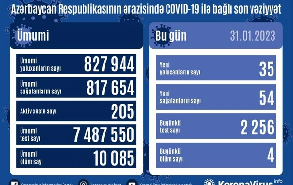 Son sutkada neçə nəfər koronavirusa yoluxub? - Statistika