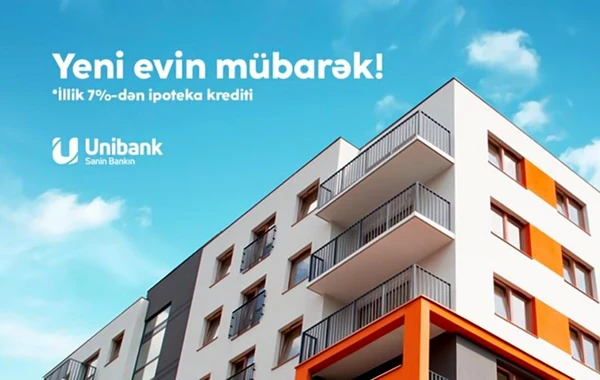 "Unibank" ipoteka faiz dərəcəsini aşağı salıb
