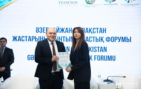 Aktau şəhərində Azərbaycan - Qazaxıstan gənclərinin həmrəylik forumu keçirilib - FOTO