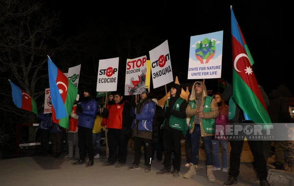 Акция на дороге Ханкенди-Лачын продолжается, протестующие требуют положить конец экотеррору