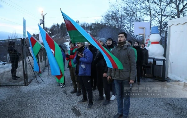 Экоактивисты проявляют высокую активность и на 57-й день акции на дороге Ханкенди-Лачын - ФОТО