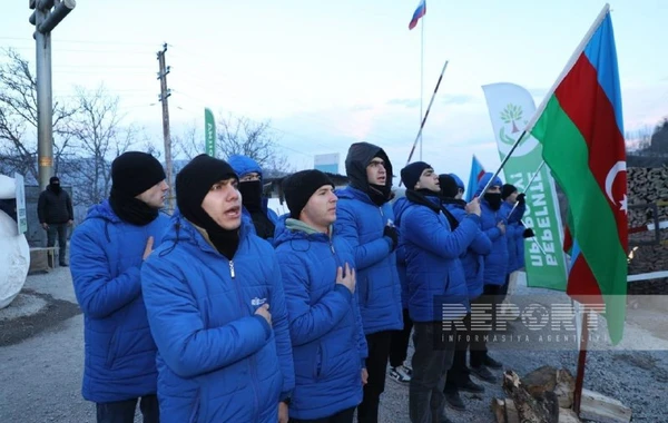 Экоактивисты проявляют высокую активность и на 57-й день акции на дороге Ханкенди-Лачын - ФОТО