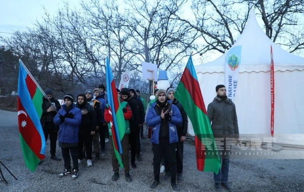 Экоактивисты проявляют высокую активность и на 57-й день акции на дороге Ханкенди-Лачын - ФОТО