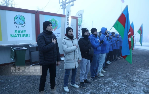 Xankəndi-Laçın yolunda aksiyanın 58-ci günü: "Azərbaycan vahiddir, sərvətinə sahibdir" - FOTO