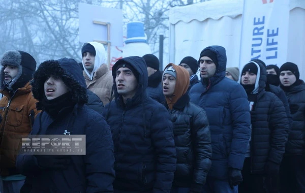 Демонстранты на дороге Ханкенди-Лачын проявляют высокую активность и на 58-й день акции - ФОТО