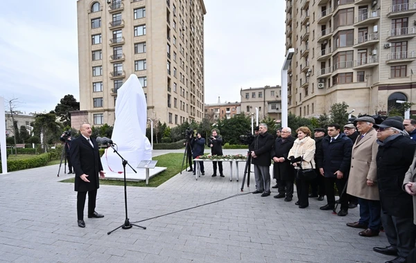 Президент Ильхам Алиев на открытии памятника выдающемуся композитору Тофигу Кулиеву - ОБНОВЛЕНО + ФОТО