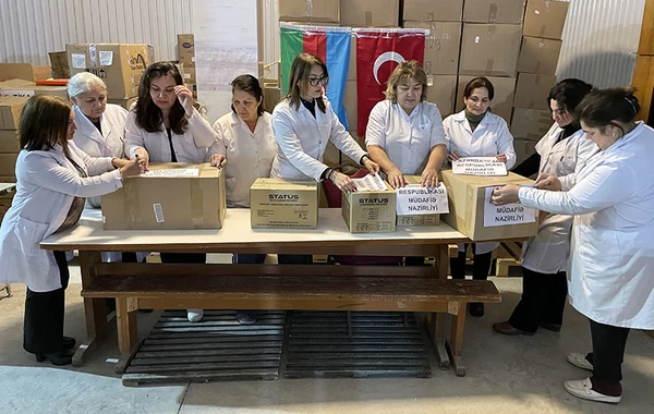 Müdafiə Nazirliyinin tibb ehtiyatından Türkiyəyə yardım göndərilib - FOTO