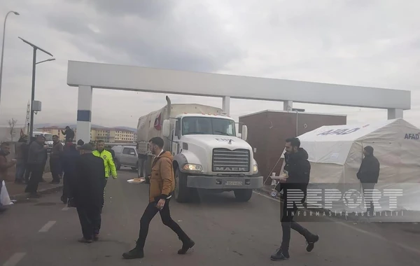 Очередной груз гуманитарной помощи, отправленный МЧС Азербайджана в Турцию, достиг Кахраманмараша - ФОТО