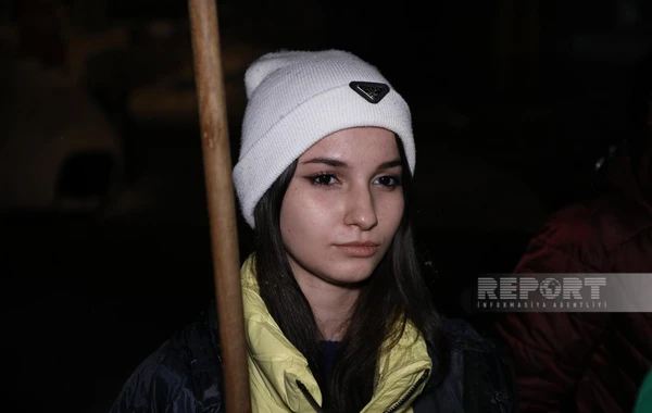 На дороге Ханкенди-Лачын продолжается акция протеста экоактивистов - ФОТО