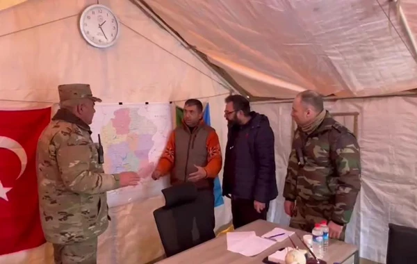 FHN-in zəlzələ bölgəsindəki qərargahında türkiyəli həmkarlarla toplantı keçirilib - FOTO/VİDEO