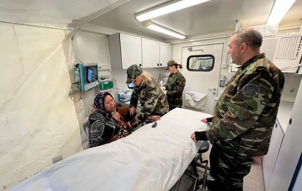 FHN-in Türkiyədəki mobil səhra hospitalında fasiləsiz xidmət davam etdirilir - FOTO/VİDEO