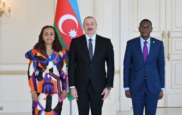 İlham Əliyev yeni səfirlərin etimadnamələrini qəbul edib - FOTO