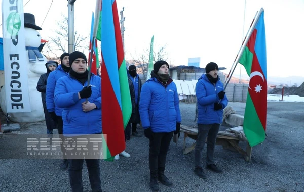 Акция на дороге Ханкенди-Лачын продолжается уже 66 дней - ФОТО