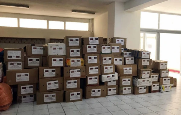 Azərbaycan hərbçiləri Türkiyədə zəlzələdən zərər çəkənlərə növbəti dəfə yardım göndəriblər - FOTO