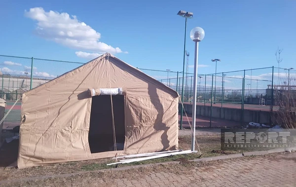 Азербайджанские спасатели устанавливают в Кахраманмараше еще один временный палаточный городок - ФОТО