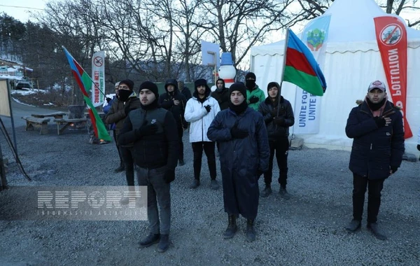 Акция на дороге Ханкенди-Лачын продолжается уже 67 дней - ФОТО