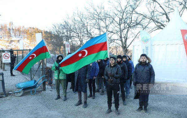 Акция на дороге Ханкенди-Лачын продолжается уже 68 дней - ФОТО
