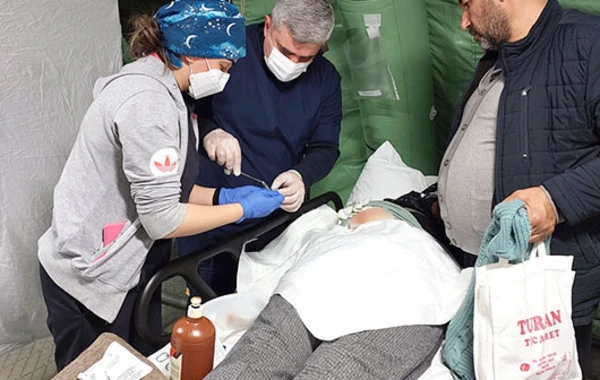 Hərbi tibb personalımızın Kahramanmaraşda fəaliyyəti davam edir - FOTO