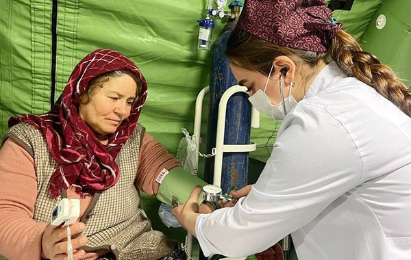Hərbi tibb personalımızın Kahramanmaraşda fəaliyyəti davam edir - FOTO