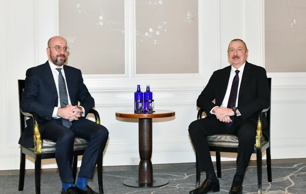 В Мюнхене состоялась встреча Президента Ильхама Алиева с президентом Совета Европейского Союза