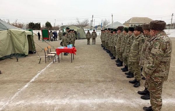 Azərbaycan Ordusunun səfərbərlik təminat bazasında komanda-qərargah təlimi keçirilib - FOTO/VİDEO
