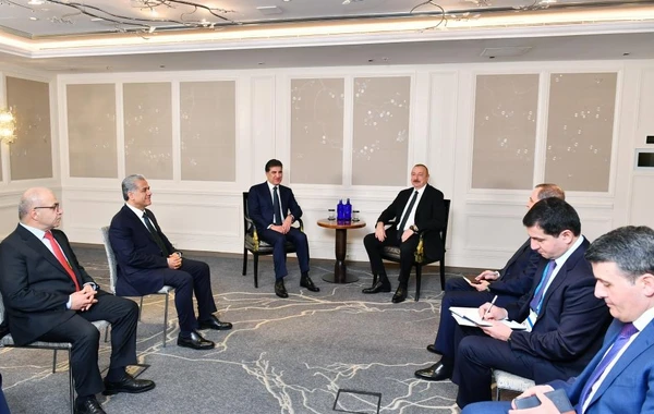 İlham Əliyevin Münxendə İraq Kürdüstan Regional Hökumətinin başçısı ilə görüşü olub - FOTO